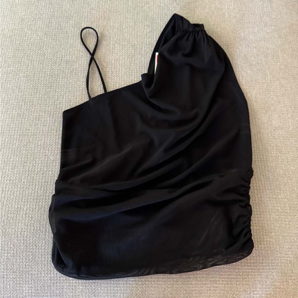 Zara Black Draped Top